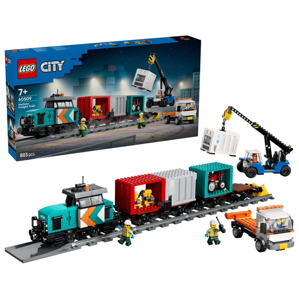 60509 | LEGO® City Harbor Freight Train with Crane & Truck