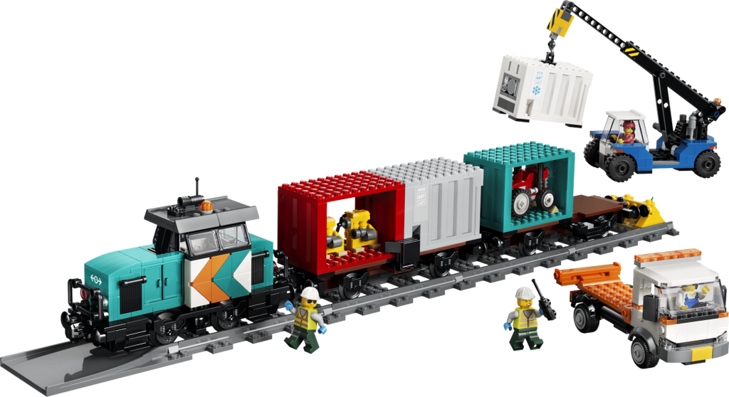 60509 | LEGO® City Harbor Freight Train with Crane & Truck